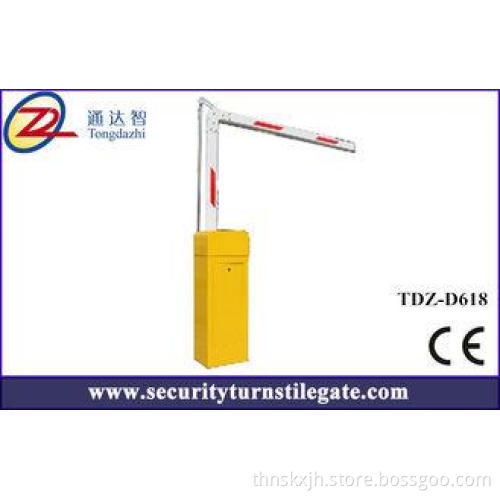 Yellow folding access vehicle barrier gate , 90 degree Boom